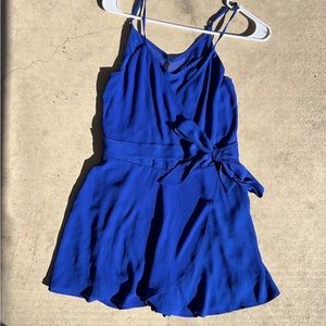 Royal blue romper dress - Express